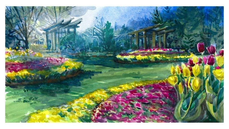 Hahn Garden in spring