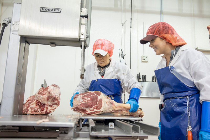 Women in the meat lab