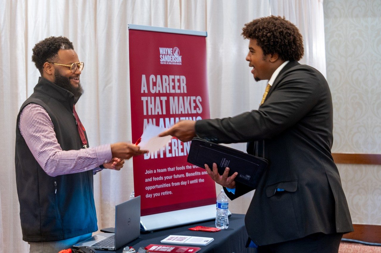 Students at Fall 2024 career fair