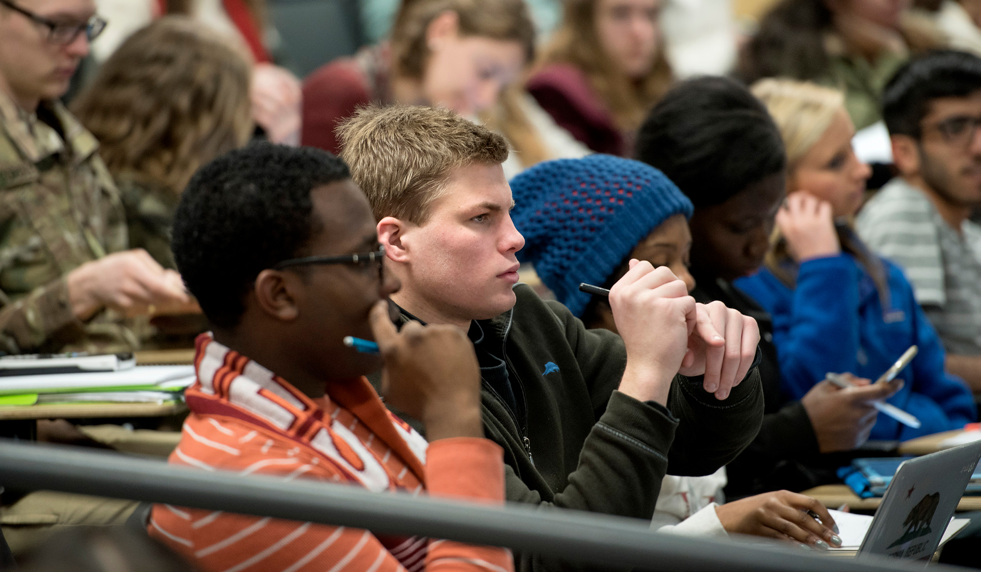 Virginia Tech students in class